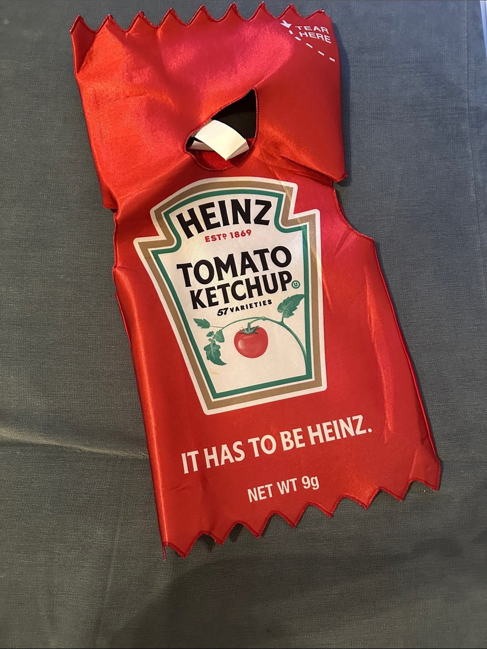 Kids' Heinz Ketchup Packet Costume Top - Tomato Ketchup Design